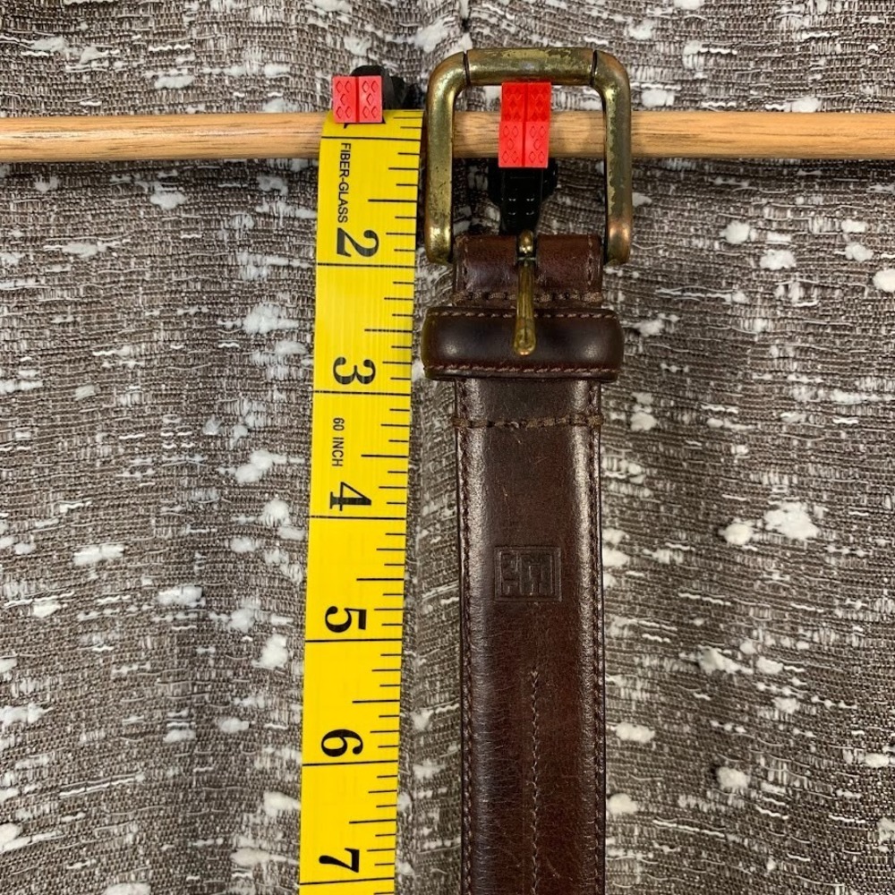 Chaps‎ Ralph Lauren Belt Mens 34 / 85 Brown Classic Genuine Leather Brass Buckle